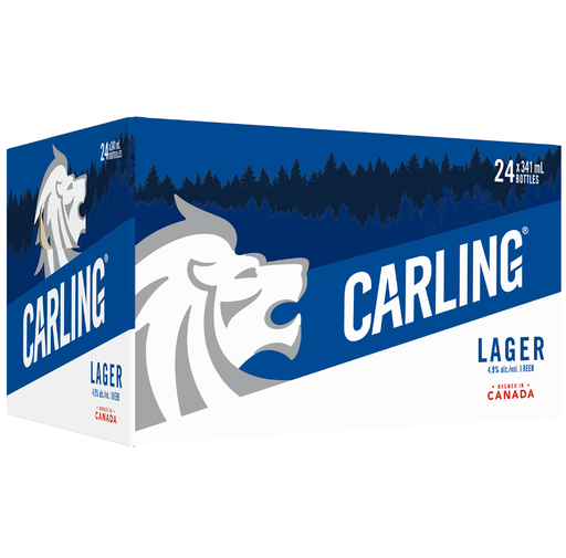 CARLING LAGER 24 X Bottle 341 ml 