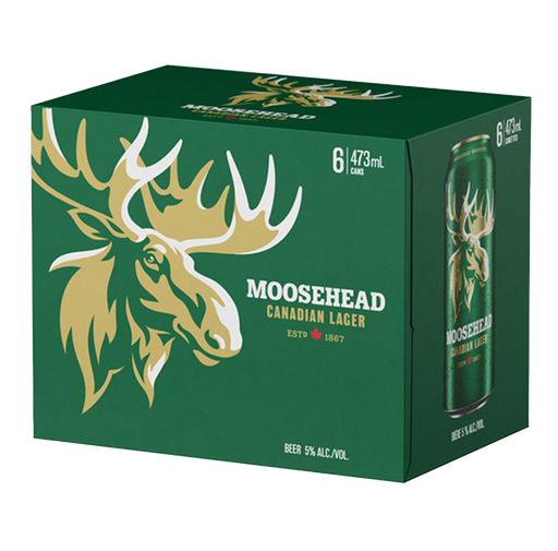MOOSEHEAD LAGER 6 X Can 473 ml 