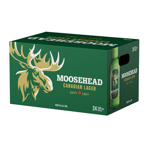 MOOSEHEAD LAGER 24 X Bottle 341 ml 