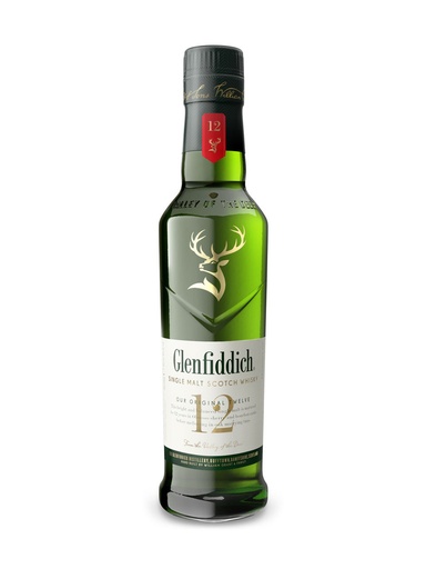 [252312] Glenfiddich Single Malt 12 Year Old Scotch Whisky - 375 ml bottle