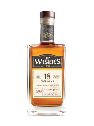 [207639] J.P. Wiser's 18 Year Old Canadian Whisky - 750 ml bottle