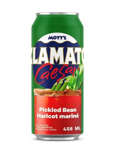 [37823] Motts Clamato Pickled Bean Caesar - 458 ml can