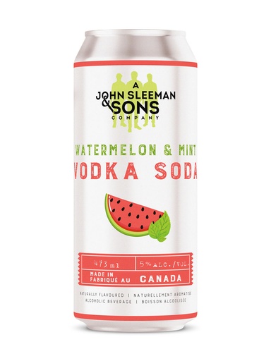 [41500] John Sleeman & Sons Watermelon and Mint Vodka Soda - 473 ml can