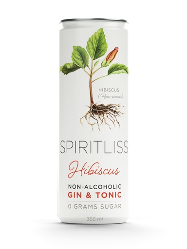 [17435] H2 Craft Spiritliss Hibiscus Non-Alcoholic Gin & Tonic - 355 ml can
