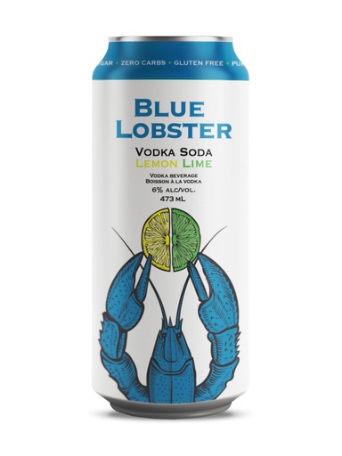 [667303] Blue Lobster Vodka Soda Lemon Lime - 473 ml can