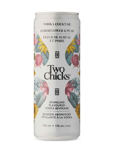 [42406] Two Chicks Vodka Elderflower Pear - 355 ml can