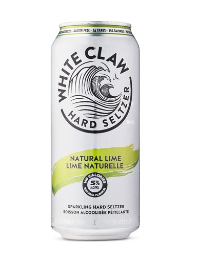[14488] White Claw Hard Seltzer Natural Lime - 473 ml can