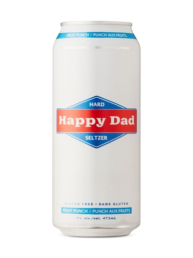 [37350] Happy Dad Hard Seltzer Fruit Punch - 473 ml can