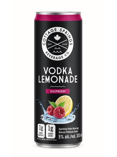 [19150] Cottage Springs Raspberry Vodka Lemonade - 355 ml can