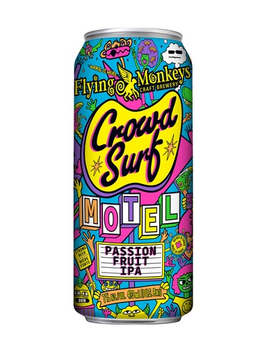 [31448] Flying Monkeys Crowd Surf Motel Passion Fruit IPA - 473 ml can
