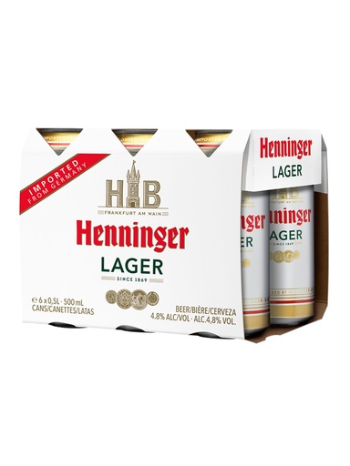 [666883] Henninger Lager - 6 x 500 ml can