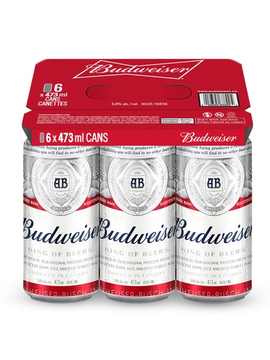 [311787] Budweiser - 6 x 473 ml can