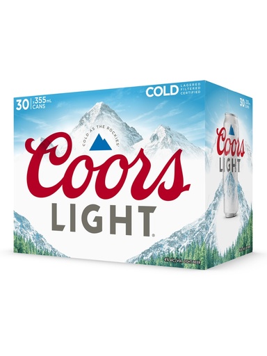 [15501] Coors Light - 30 x 355 ml can