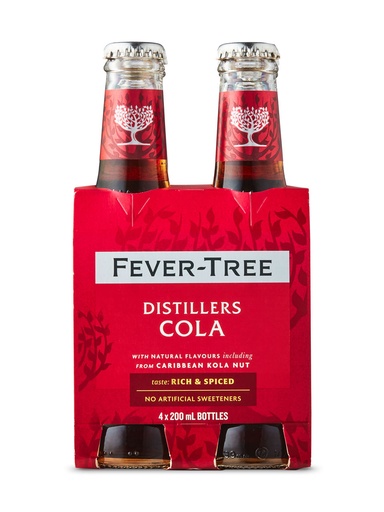 [41909] Fever-Tree Distillers Cola - 4 x 200 ml bottle