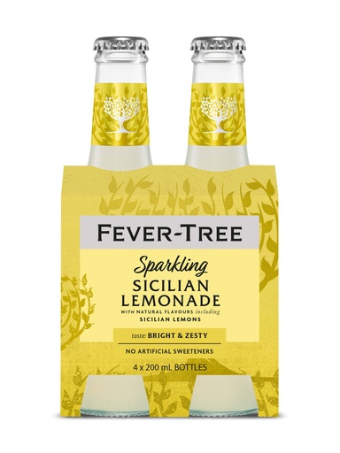 [43842] Fever-Tree Sparkling Sicillian Lemonade 4x200mL - 4 x 200 ml bottle