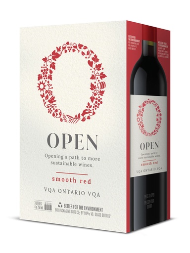 [492249] Open Smooth Red VQA - 3000 ml bagnbox