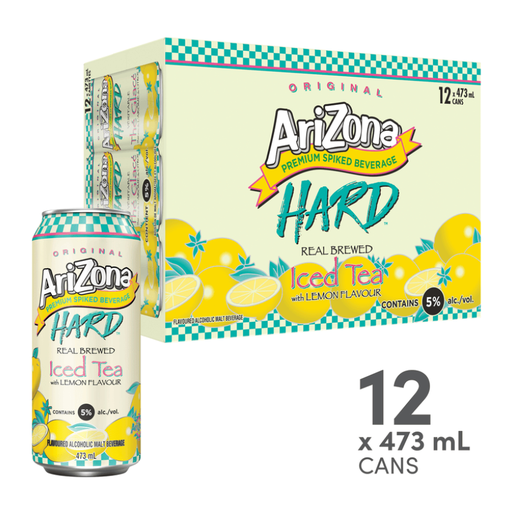 ARIZONA HARD LEMON ICE TEA 12 X Can 473 ml 