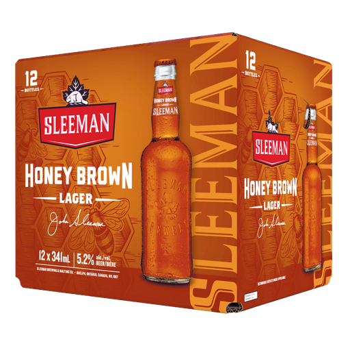 SLEEMAN HONEY BROWN LAGER 12 X Bottle 341 ml 
