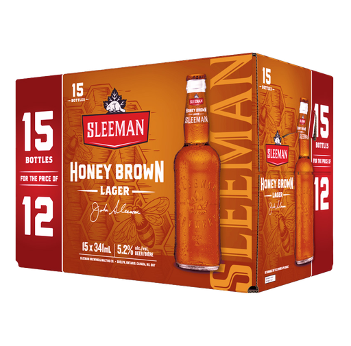 SLEEMAN HONEY BROWN LAGER 15 X Bottle 341 ml 