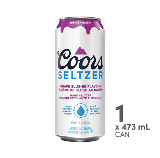 COORS SELTZER GRAPE SLUSHIE 1 X Can 473 ml 