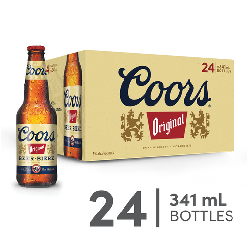 COORS ORIGINAL 24 X Bottle 341 ml 
