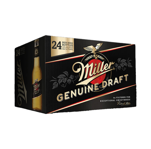 MILLER GENUINE DRAFT 24 X Bottle 355 ml 