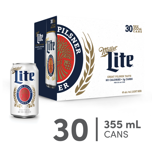 MILLER LITE 30 X Can 355 ml 